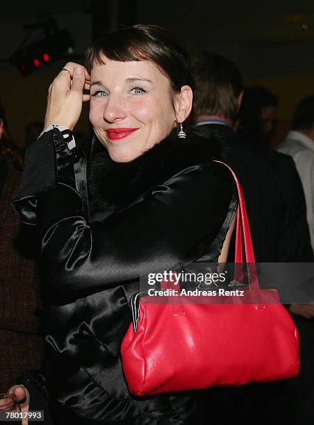 Actress Meret Becker attends the Meine Schoene Bescherung after show party on November 20, 2007 in Berlin, Germany.