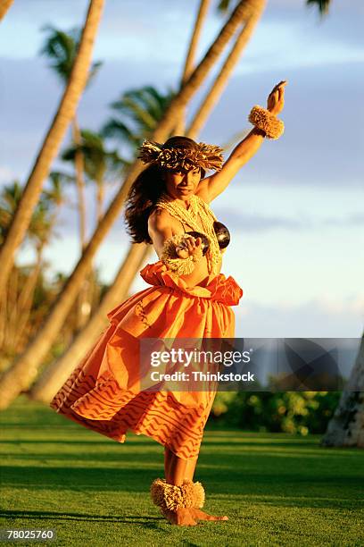 thc0021567 - hula dancer stock pictures, royalty-free photos & images