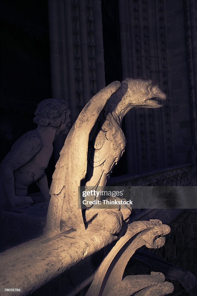 Gargoyle on Notre Dame Cathedral in Paris