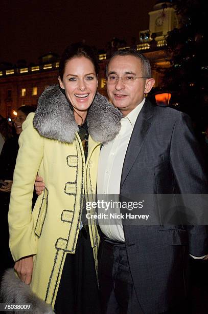 Trinny Woodall and her husband Jonny Elichaoff attend the Tiffany tree lighting by Thandie Newton at Somerset House November 20, 2007 in London,...