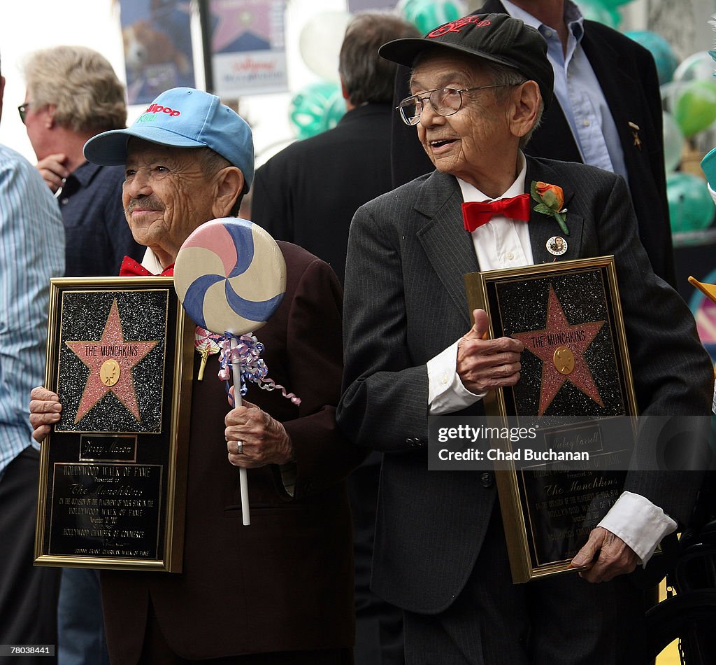 The Munchkins Honored With A Star On The Hollywood Walk Of Fame