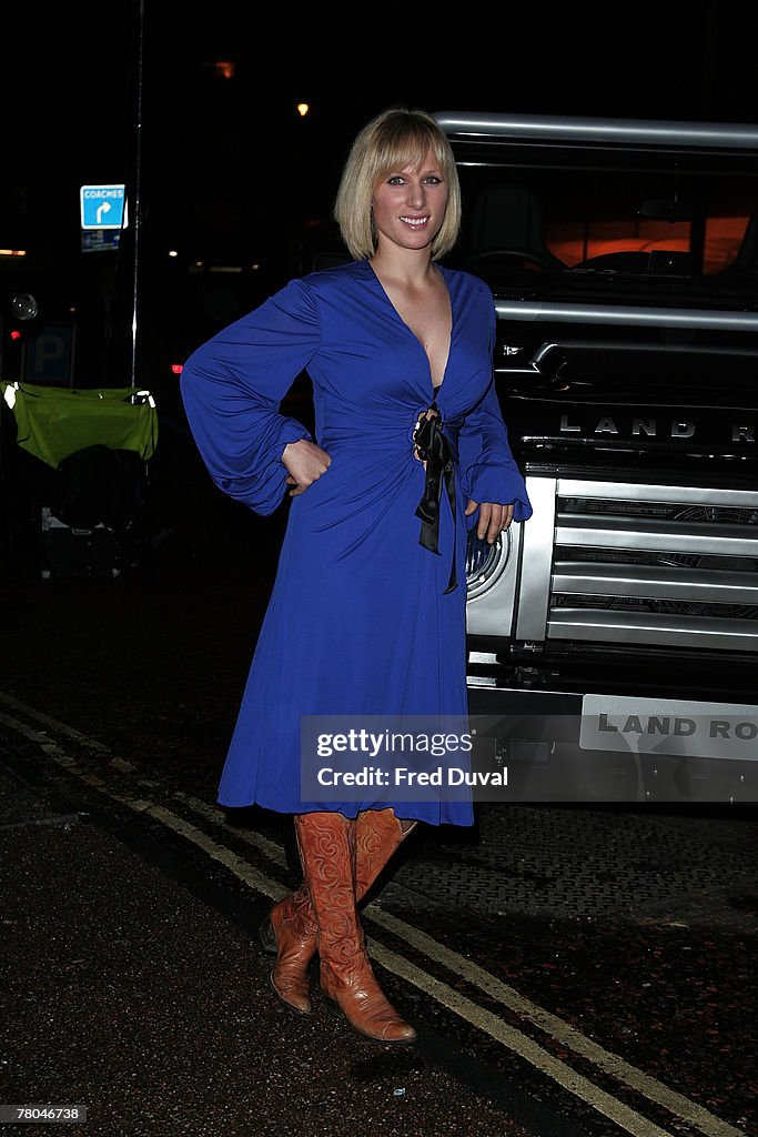 Zara Phillips Poses With Land Rover Donated to The Red Cross