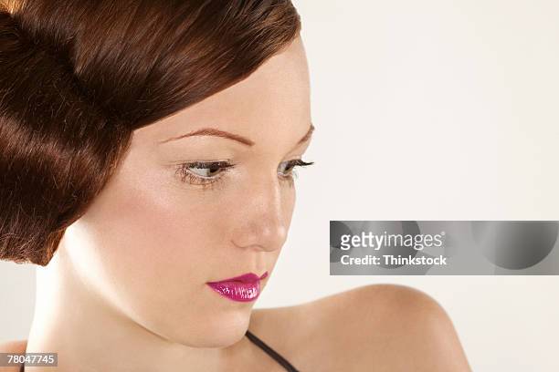 profile of a woman - animal body part stock pictures, royalty-free photos & images