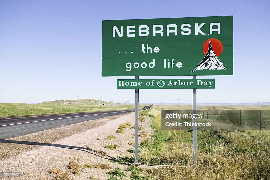 Welcome to Nebraska sign