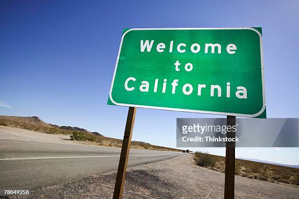 welcome to california sign - welcome sign ストックフォトと画像