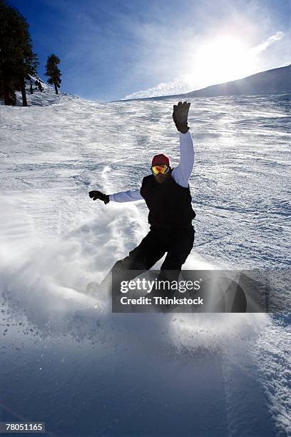 snowboarder - lake tahoe skiing stock pictures, royalty-free photos & images