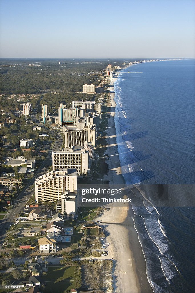 Aerial view of Myrtle Beach, South Carolina