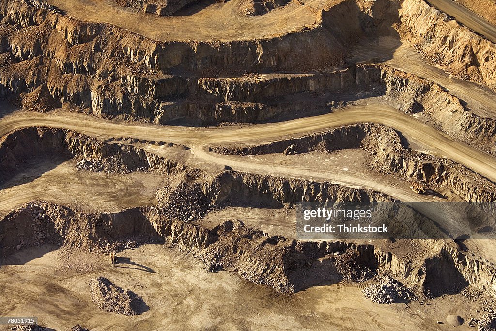 Aerial view of mining