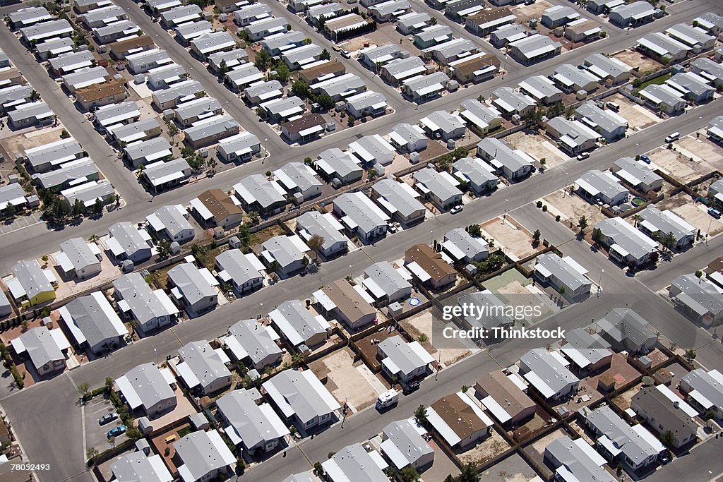 Aerial view of suburban Nevada