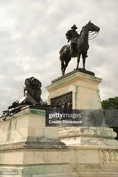 ulysses s. grant memorial, washington, dc - ulysses s grant statue stock pictures, royalty-free photos & images