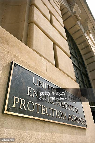 environmental protection agency building sign, washington, dc - united states environmental protection agency 個照片及圖片檔