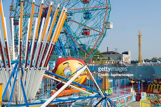 coney island amusement park - abandoned stock pictures, royalty-free photos & images