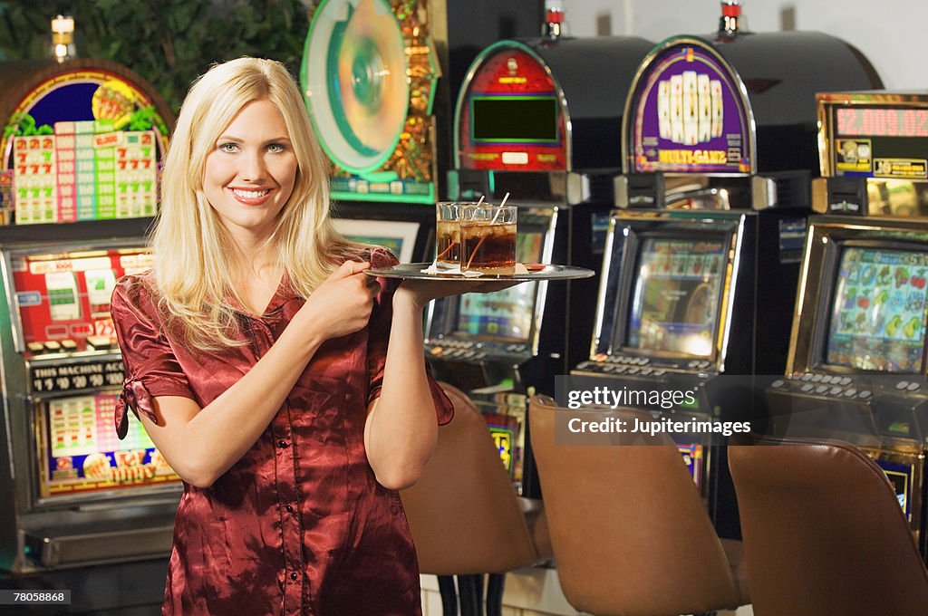 Waitress in casino