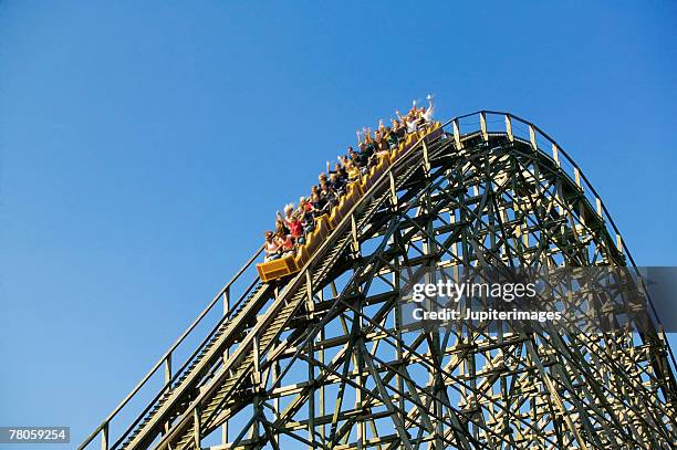 rollercoaster - heide park soltau stock pictures, royalty-free photos & images