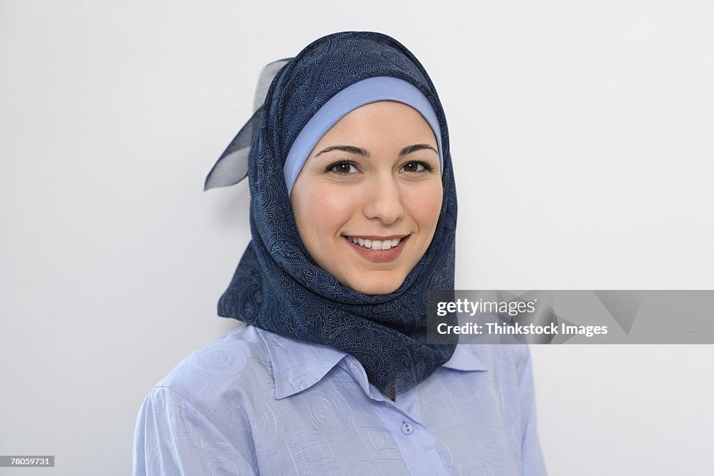 Iranian Persian woman wearing hijab headscarf and jilbab