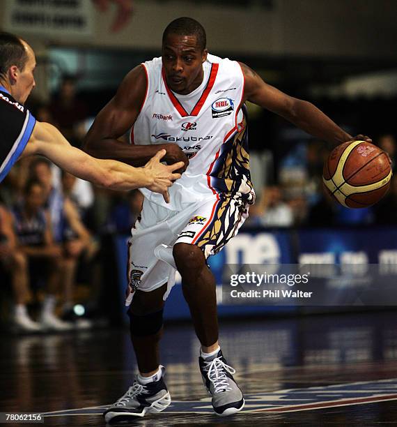 Darnell Mee of the Cairns Taipans in action during the round 10 NBL match between the New Zealand Breakers and the Cairns Taipans at the North Shore...