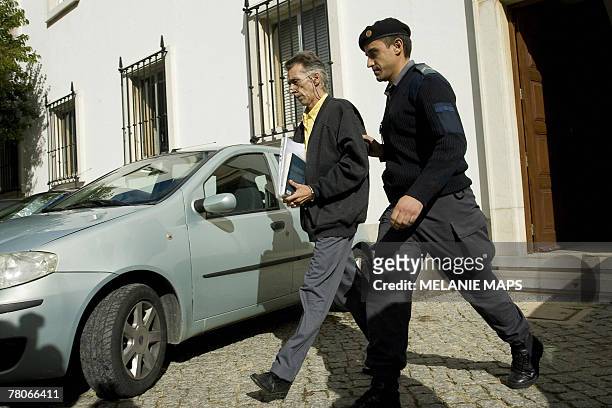 French Thierry Beille exits the courthouse in Lagos, southern Portugal, 22 November 2007. Beille and his half sister Corinne Caspar are on trial for...