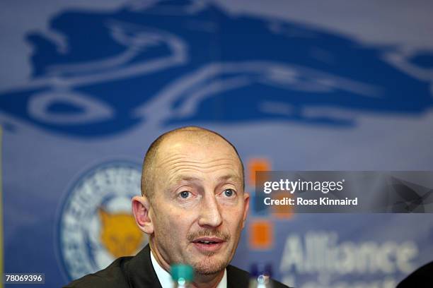 New Leicester City manager Ian Holloway during a press conference called at the Walkers Stadium on November 22, 2007 in Leicester, England.