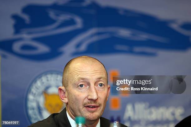 New Leicester City manager Ian Holloway during a press conference called at the Walkers Stadium on November 22, 2007 in Leicester, England.