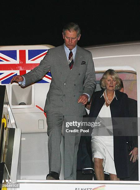 Prince Charles,The Prince of Wales arrives in Uganda for CHOGM with his wife Camilla, The Duchess of Cornwall at Entebbe airport on 22nd November...
