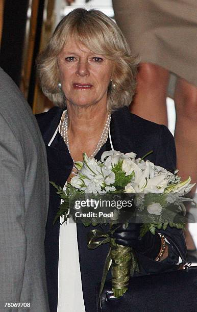 Camilla, The Duchess of Cornwall arrives at Entebbe airport for CHOGM on 22nd November 2007 in Entebbe, Uganda.
