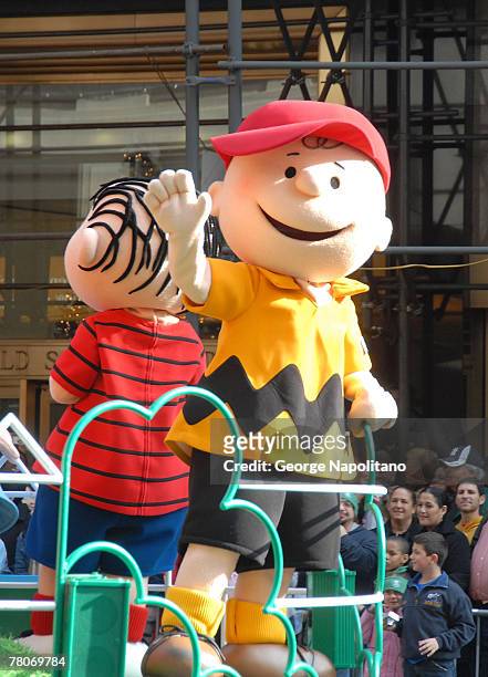 Charlie Brown arrives at the Macy's Thanksgiving Day Parade on November 22, 2007 in New York City.