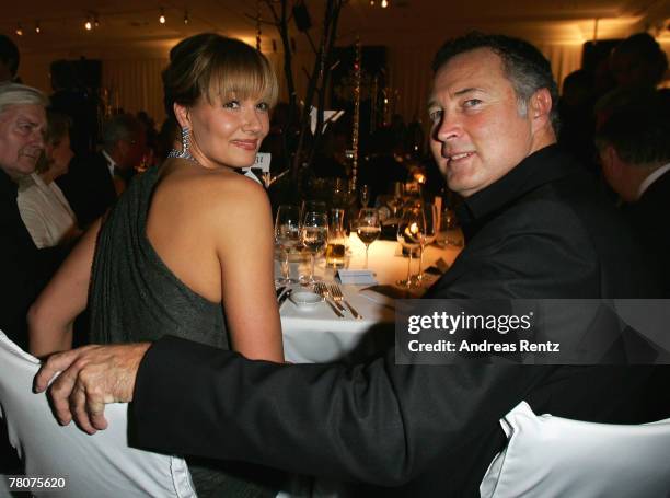 Franziska van Almsick and Juergen B. Harder attend the annual German media ball 'Bundespresseball' on November 23, 2007 in Berlin, Germany.