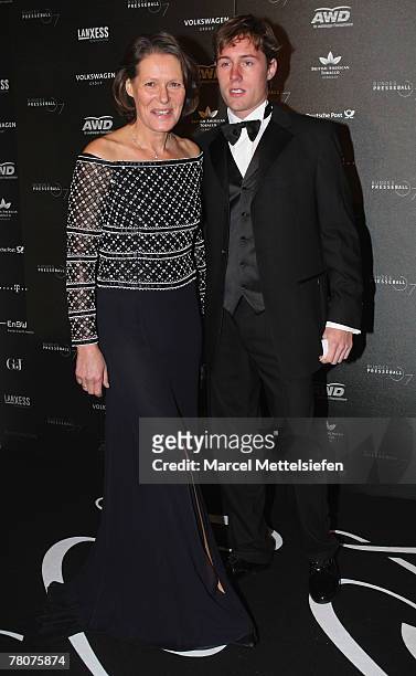Christina Rau and her son Phillip Emanuel attend the annual German media ball 'Bundespresseball' on November 23, 2007 in Berlin, Germany.
