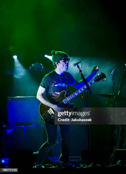 American Rock singer and songwriter Ryan Adams performs live during a concert at the Arena on November 23, 2007 in Berlin, Germany. The concert is...
