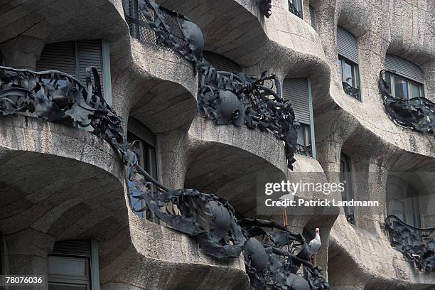 The Casa Mila apartment block was built between 1906 and 1910 for the Mila family in Barcelona, Spain. The facade is an impressive wave-like mass of...