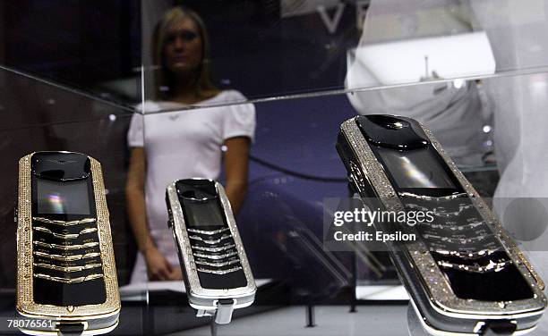 Products are displayed at the Millionaire Fair 2007 at Crocus Expo November 22, 2007 in Moscow, Russia. The Millionaire Fair, the world's largest...
