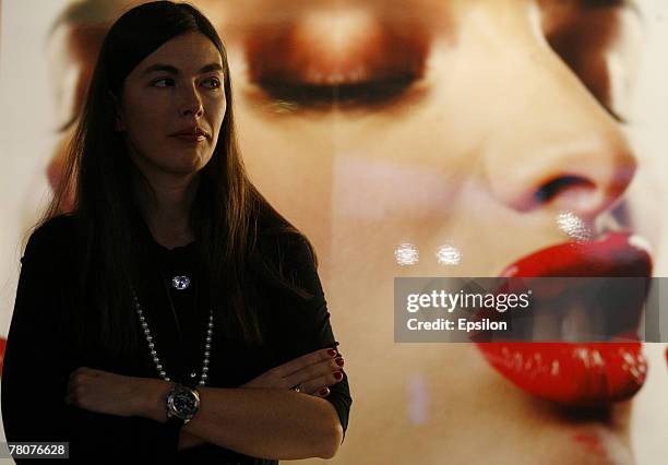 Advertising is displayed at the Millionaire Fair 2007 at Crocus Expo November 22, 2007 in Moscow, Russia. The Millionaire Fair, the world's largest...