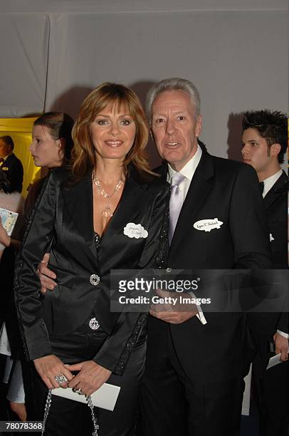 Maren Gilzer and Egon F. Freiheit attend the birthday party of businessman Hans Rudolf Woehrl at the Palazzo on November 23, 2007 in Berlin, Germany....
