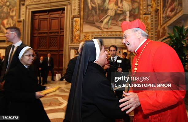 Argentine newly appointed cardinal Leonardo Sandri attends the traditionnal courtesy visit, 24 November 2007 in Vatican. Twenty-three new cardinals...