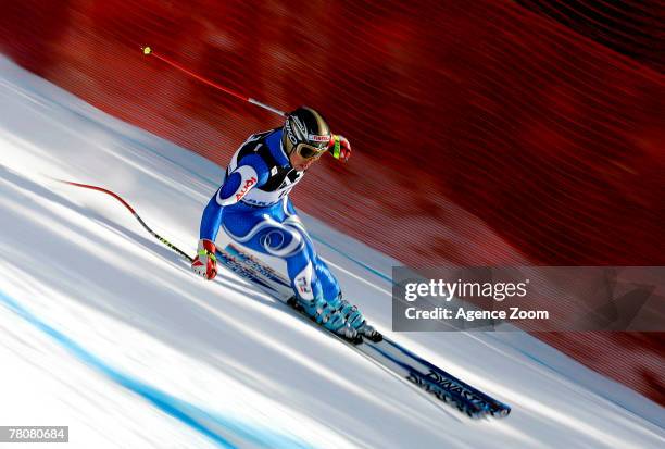 Peter Fill of Italy competes during Alpine FIS Ski World Cup, Men's Downhill on November 24, 2007 in Lake Louise, Canada.