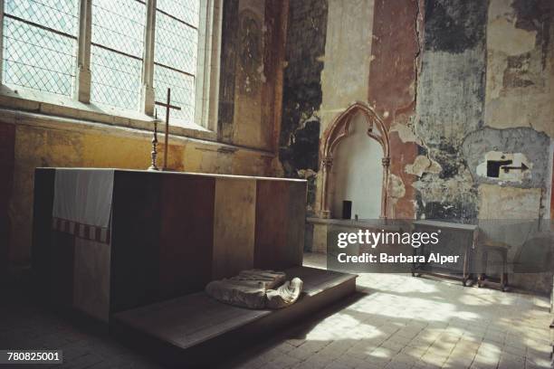The chapel in the château at Châteauneuf, in the Côte-d'Or department of eastern France, July 1980.
