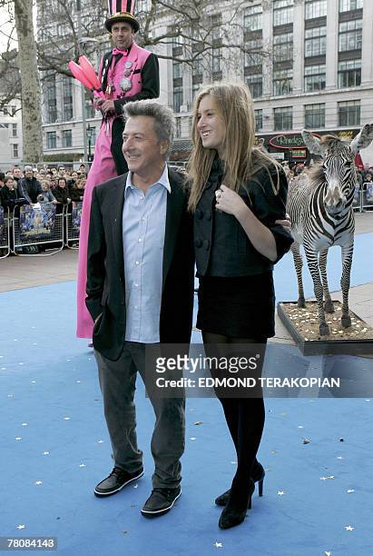 Actor Dustin Hoffman and his daughter Alexandra arrive for the European premiere of "Mr Magorium's Wonderful Emporium" directed by Zach Helm, at...