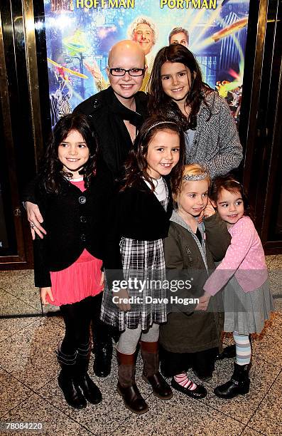 Presenter Gail Porter and her guests including daughter Honey arrive at the UK premiere of "Mr Magorium's Wonder Emporium" at the Empire cinema...