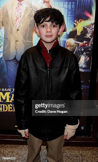 Actor Zach Mills arrives at the UK premiere of "Mr Magorium's Wonder Emporium" at the Empire cinema Leicester Square on November 25, 2007 in London,...