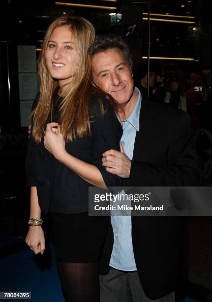 Dustin Hoffman and Alexandra Hoffman arrive at the UK premiere of Mr Magorium's Wonder Emporium at the Empire Leicester Square on November 25, 2007...