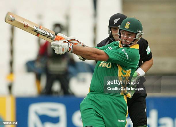 Graeme Smith of South Africa in his innings of 44 runs during the first ODI match between South Africa and New Zealand held at Sarhara Stadium on...