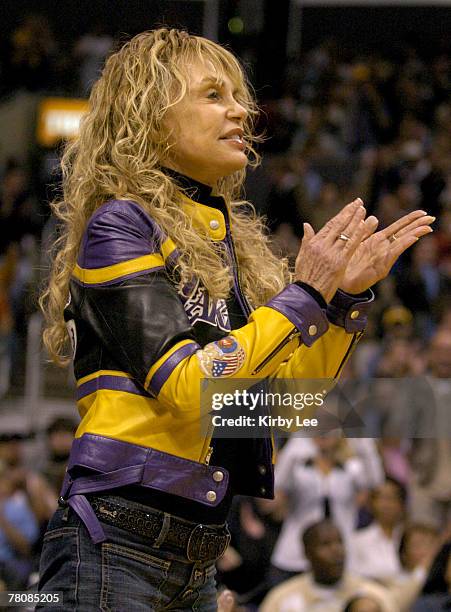 Dyan Cannon at Los Angeles Lakers game against the Minnesota Timberwolves at the Staples Center on Friday, March 26, 2004.