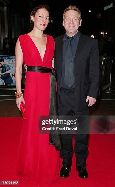 Amy Carson and Kenneth Branagh attend 'The Magic Flute' UK Premiere at the Odeon West End on November 26, 2007 in London, England.
