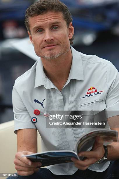 David Coulthard looks on during the Puma Red Bull Collection Launch at the Hangar 7, on November 27, 2007 in Salzburg, Austria.