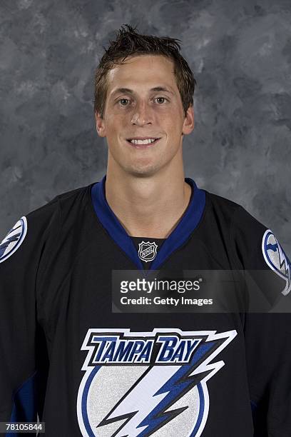 Vincent Lecavalier of the Tampa Bay Lightning poses for his 2007 NHL headshot at photo day in Tampa, Florida.