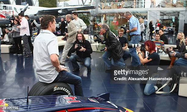 David Coulthard poses for the media during the Puma Red Bull Press Day at the Hangar 7 on November 27, 2007 in Salzburg, Austria.