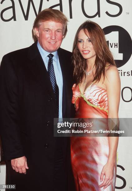 Real Estate Tycoon Donald Trump and Model/girlfriend Melania Knauss attends the 2000 VH1/Vogue Fashion Awards at Madison Square Gardens October 20,...