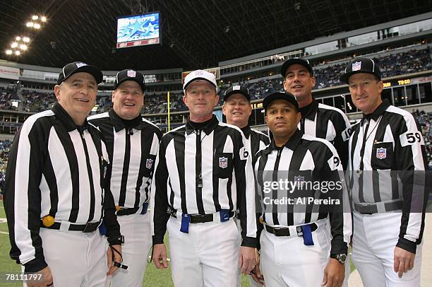 William F. Carollo, Line Judge Gary Arthur, Head Linesman John Schleyer, Field Judge Bill Lovett, Umpire Bill Schuster, Side Judge James Coleman and...