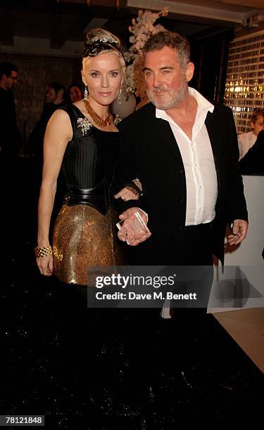 Daphne Guinness and Tom Binns attend the British Fashion Awards, at the Lawrence Hall on November 27, 2007 in London, England.