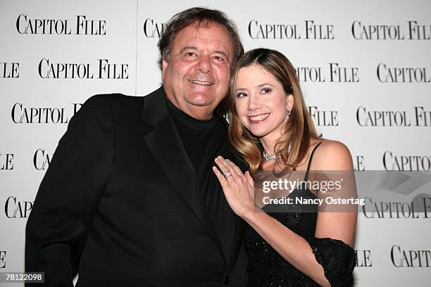 Actor Paul Sorvino and Mira Sorvino arrive at the Capitol File holiday issue party on November 27, 2007 at The Park at Fourteenth, in Washington, DC.